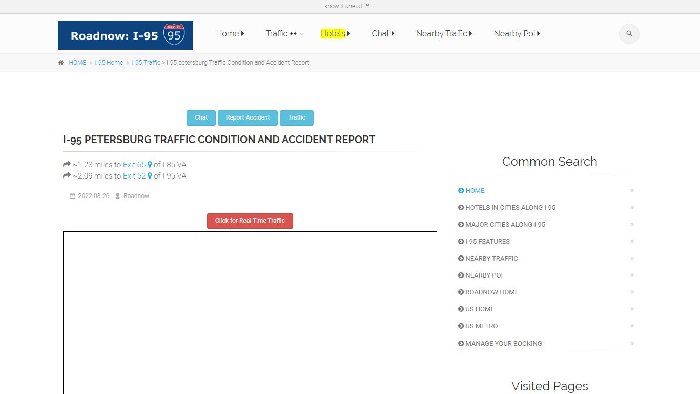 I-95 petersburg Traffic Condition and Accident Report - Roadnow